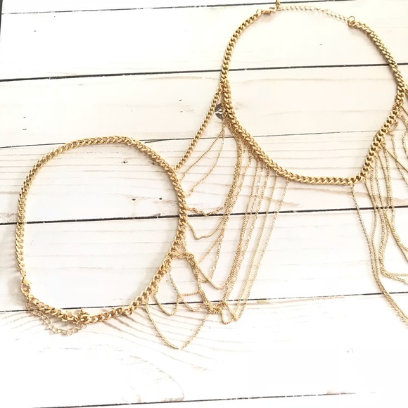 Necklace gold body chain layered boutique jewelry - Picture 6 of 6